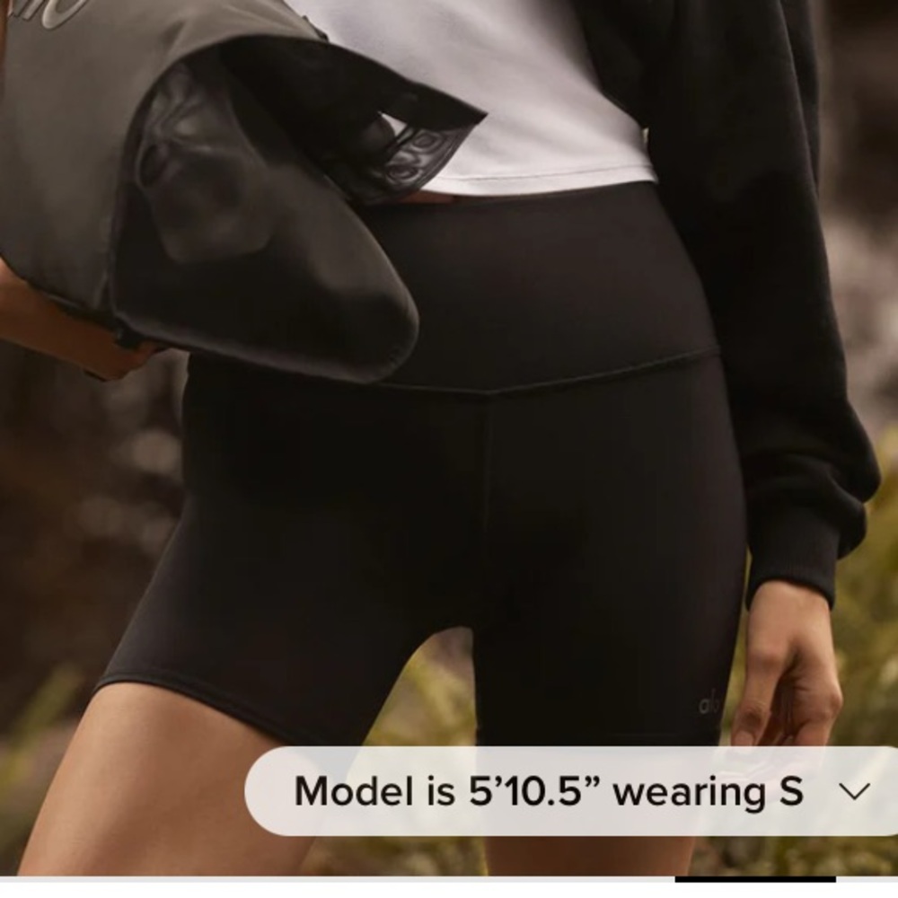 ALO Yoga Black Athletic Bike Shorts